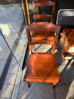 2 tiekenstoelen, Huis en Inrichting, Stoelen, Ophalen, Zo goed als nieuw, Bruin, Eén