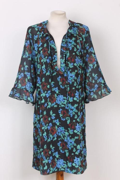 Nieuwe gebloemde jurk van GANNI maat M, Kleding | Dames, Jurken, Nieuw, Maat 38/40 (M), Boven de knie, Verzenden