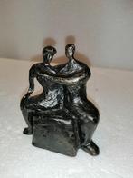 Corry Ammerlaan - Zwaar bronzen beeldje " Twee verliefde, Antiek en Kunst, Ophalen of Verzenden