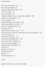 Hoop handige piaggio / peugeot / gilera onderdelen, Ophalen of Verzenden, Zo goed als nieuw, Overige typen