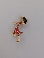 Dame met parasol broche, Overige materialen, 4 tot 7 cm, Overige kleuren, Nieuw