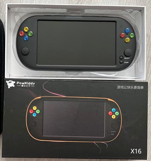 Powkiddy handheld spelcomputer + 3000 Retro Games / Compleet, Spelcomputers en Games, Spelcomputers | Overige, Gebruikt, Ophalen of Verzenden