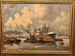 Schilderij Adri Verveen Havengezicht Rotterdam, Ophalen