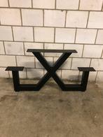 X picknickset onderstel ZWART X frame metalen poten, Ophalen of Verzenden, Zo goed als nieuw, Rechthoekig, Kunststof