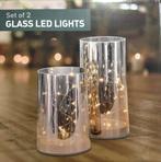 Glas LED Licht set van 2, Diversen, Ophalen of Verzenden, Zo goed als nieuw