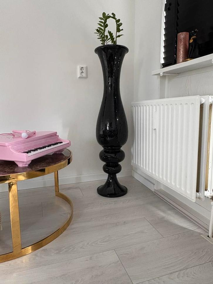 Mozaïek Glas Vaas - Kleine Beschadiging, Huis en Inrichting, Woonaccessoires | Vazen, Gebruikt, Zwart, 75 cm of meer, Glas, Ophalen of Verzenden