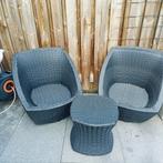 Terras/balkonset met draai stoelen inclusief 2 kussens, Ophalen of Verzenden, Zo goed als nieuw
