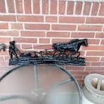 Antiek Wanddecoratie Ploeg met Paarden, Ophalen of Verzenden