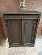 Stoere antiek/landelijke mat zwarte meidenkast, Ophalen