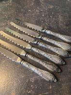Vintage bestek set 6,grapefruitmes gekarteld roestvrijstaal, Antiek en Kunst, Antiek | Bestek, Ophalen of Verzenden