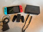 Nintendo Switch Blauw Rood compleet, Ophalen of Verzenden, Zo goed als nieuw