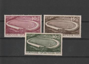 Suriname 1953, NVPH 309 t/m 311, Ongebruikt. beschikbaar voor biedingen