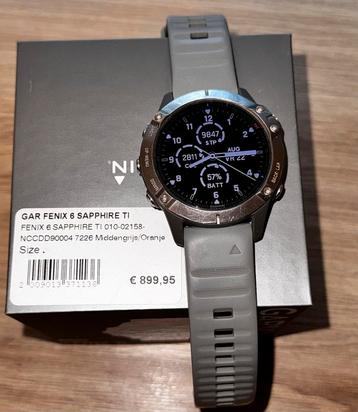 Garmin Fenix 6 sapphire titanium beschikbaar voor biedingen