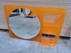spiegel 111,5x75cm, wandmeubel, kappers spiegel, wit, oranje, Ophalen, Minder dan 50 cm, Gebruikt, Minder dan 100 cm