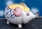 Spaarpot. Olifant. Keramisch. Majolica. Italy. Ca '60., Ophalen, Zo goed als nieuw, Steen, Aardewerk of Keramiek, Dier