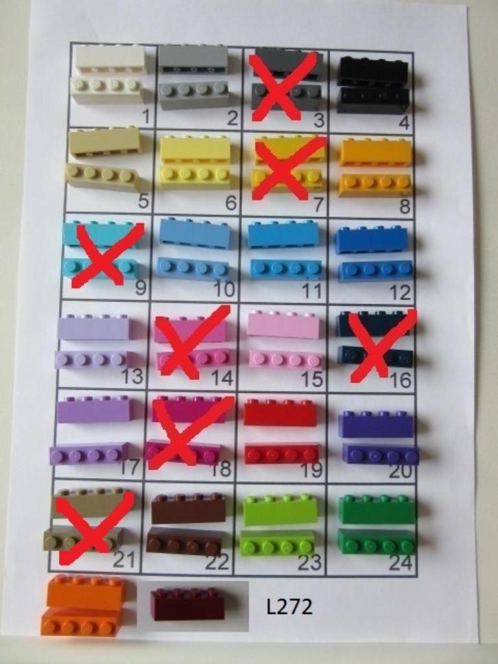 L272 LEGO BOUWSTENEN STEEN 1x4, lego ID:3010 DIVERSE KLEUREN, Kinderen en Baby's, Speelgoed | Duplo en Lego, Gebruikt, Lego, Losse stenen
