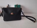 Zwarte leren schouder tas cross body, Verzenden, Zo goed als nieuw, Zwart, Schoudertasje