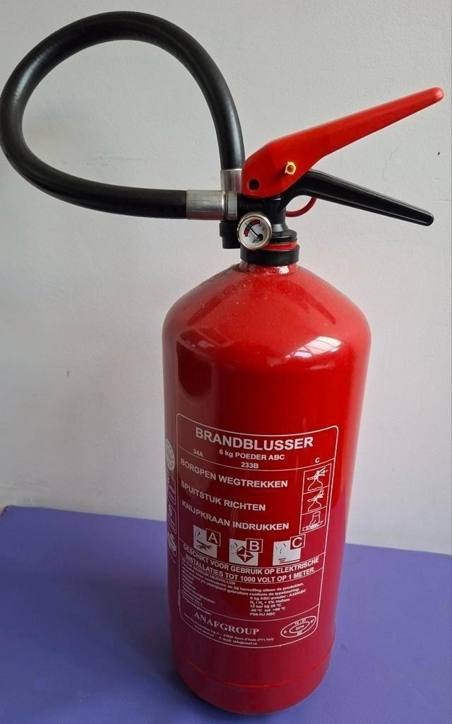 Brandblusser 6kg ABC poederblusser 6 kilo, Huis en Inrichting, Brandblussers en Brandkasten, Zo goed als nieuw, Brandblusser, Ophalen
