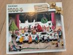 Blokker Tjong Khing kerstpuzzel, 1000 stukjes, Ophalen of Verzenden, 500 t/m 1500 stukjes, Gebruikt