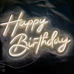 neon verlichting led 'Happy Birthday' op plexiglas, Huis en Inrichting, Lampen | Wandlampen, Nieuw, Ophalen of Verzenden