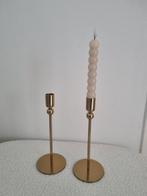 Nieuwe!!  Twee gouden kandelaars van de HM/Home, Ophalen of Verzenden, Zo goed als nieuw, Overige materialen, Minder dan 25 cm