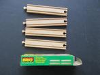 Brio (Origineel) 4 rechte  rails 21,5 cm in  doos, Ophalen of Verzenden, Gebruikt