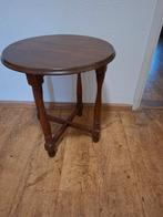 Rond eiken bijzettafeltje, Minder dan 55 cm, Gebruikt, Klassiek, Rond