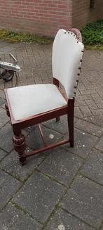 4 antieke eetkamer stoelen., Gebruikt, Stof, Ophalen