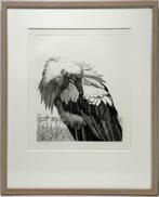 132. Ets, Erik van Ommen – ooievaar, eind 20e eeuw, Ophalen of Verzenden