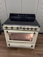 Luxe Smeg Victoria creme INDUCTIE 5 zones 90 fm, Witgoed en Apparatuur, Fornuizen, Fornello Esperta, Ophalen of Verzenden, Zo goed als nieuw