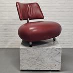 Lederen Leolux Pallone Pa fauteuil op rvs pootjes. H. 70 cm, Ophalen, Metaal, Info@leolux.com, 75 tot 100 cm