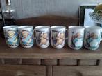 Rose of England. bon china. 6 vintage porseleinen mokken, Ophalen of Verzenden, Zo goed als nieuw, Porselein, Kop en/of schotel