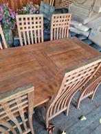 Tafel met 7 stoelen, Ophalen, Gebruikt, 50 tot 100 cm, 150 tot 200 cm