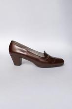 Elegante Vintage Bruine Leren Hakken Badine Maat 35,5, Kleding | Dames, Schoenen, Badine, Schoenen met lage hakken, Bruin, Ophalen of Verzenden