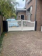 Mooie Houten dubbele Tuinpoort - Wit, Ophalen, Met poort, Gebruikt, Tuinhek