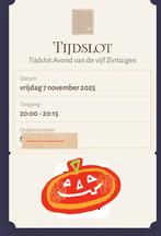 Abonnementhouders avond Avond Van De Vijf Zintuigen Efteling, Tickets en Kaartjes, Eén persoon, Kortingsbon, Pretpark