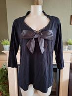 Yoek zwarte strik top in topstaat Mt 44 Gratis Verzenden !, Kleding | Dames, Yoek, Verzenden, Zwart, Maat 42/44 (L)