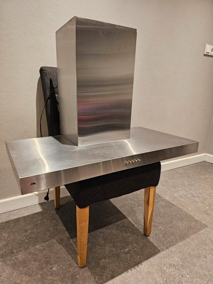 Etna afzuigkap RVS 90cm - Recirculatie/Afvoer, Witgoed en Apparatuur, Afzuigkappen, Gebruikt, Vrijstaand, Wandschouwkap, Motor