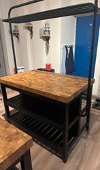 Ikea keukeneiland inclusief rek en 2 barkrukken, Ophalen, 50 tot 100 cm, Zo goed als nieuw, Minder dan 100 cm