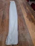 vintage Vitrage Licht grijs 1x, Ophalen of Verzenden, Zo goed als nieuw, Grijs, 100 tot 150 cm