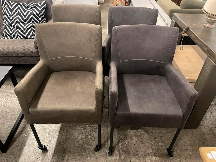 Nieuw! 4 Mxsofa suede eetkamerstoelen, Huis en Inrichting, Stoelen, Zo goed als nieuw, Ophalen