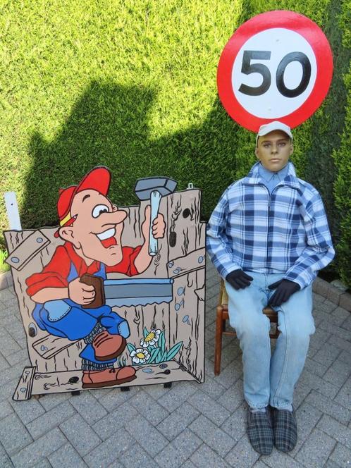 50 verjaardag feest set 3 deel Abraham klusser, verrassing., Hobby en Vrije tijd, Feestartikelen | Verhuur, Zo goed als nieuw