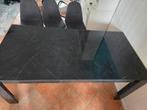 Marmerlook eettafel 180x80x90, Ophalen, Rond