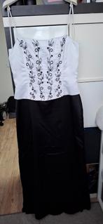 Galajurk/Trouwjurk Zwart/Wit - Bewerkt, Zwart, Maat 42/44 (L), Ophalen of Verzenden, Zo goed als nieuw