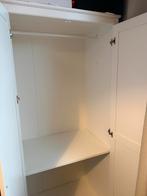 Witte kledingkast met hangruimte en plank, 100 tot 150 cm, Ophalen of Verzenden, Zo goed als nieuw, 150 tot 200 cm
