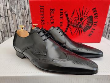 Klassieke zwarte Jeffery West heren schoenen - Maat 43 (9UK) beschikbaar voor biedingen