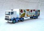 Lion Toys Daf 95.400 Campina yogho yogho eurotrailer., Hobby en Vrije tijd, Gebruikt, Bus of Vrachtwagen, Lion Toys, Verzenden