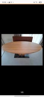 Ovale tafel eiken 200 cm 2 meter inclusief bankje 150cm haco, Huis en Inrichting, Ophalen, Ovaal, 100 tot 150 cm