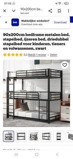 Stapelbed 3 hoog, Huis en Inrichting, Slaapkamer | Stapelbedden en Hoogslapers, Ophalen, 90 cm, 160 tot 180 cm, Tweepersoons