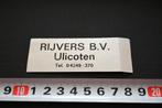 sticker folie RIJVERS BV ulicoten, Ophalen, Zo goed als nieuw